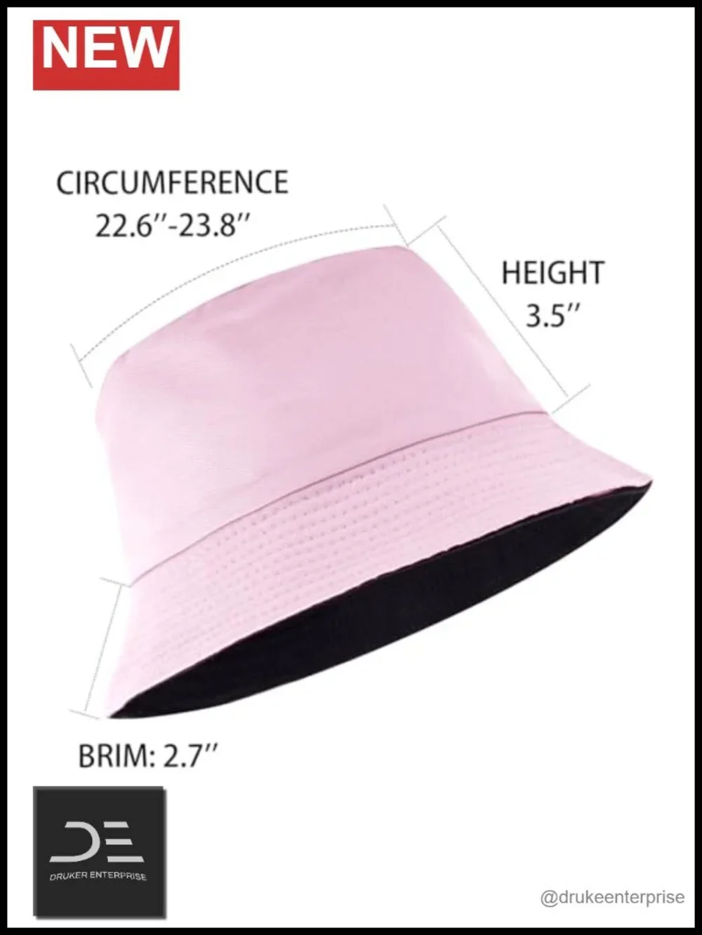 Reversible Bucket Hat Summer Beach Cap UV Protection Lightweight Packable